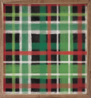 Christmas Chalk Pattern III Plaid By Mary Urban